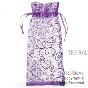BOLSA HS3971-5 ORGANZA VIOLETA 15X25 ARABESCO x 1